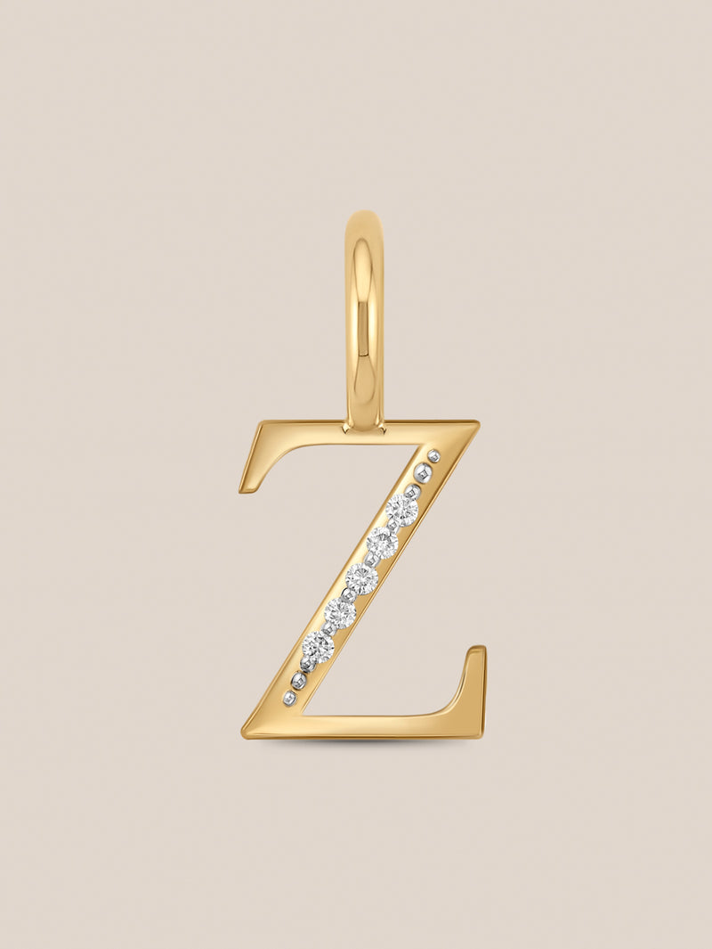 Diamond Initial Pendants