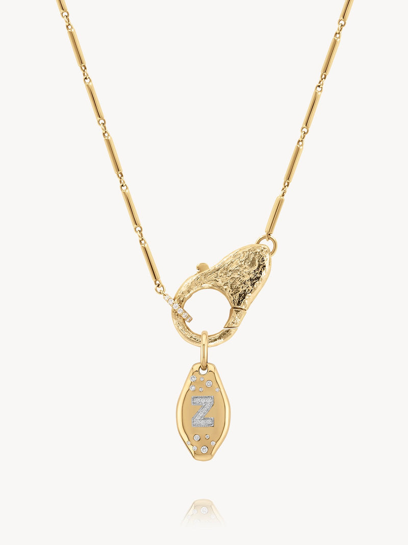 Initial Skipping Stone Pendant