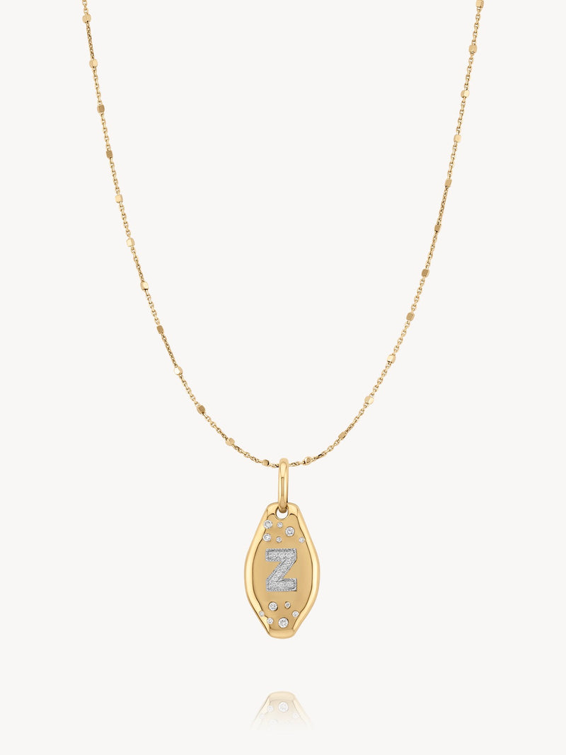 Initial Skipping Stone Pendant