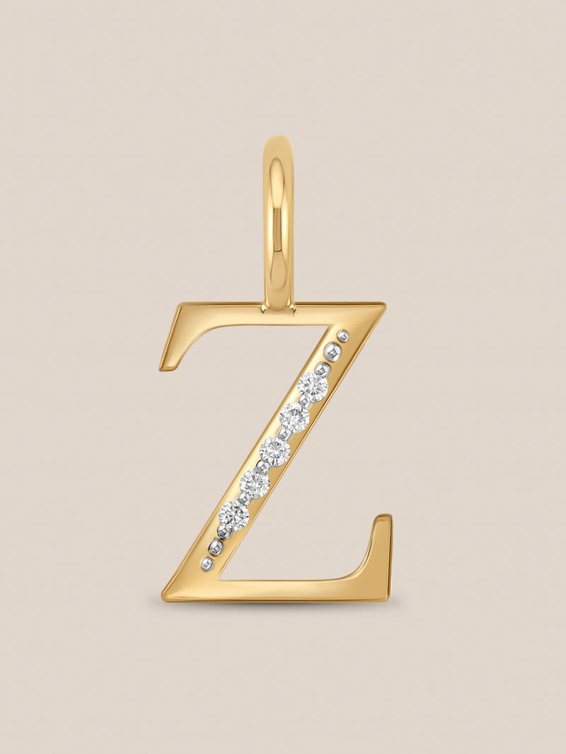 Diamond Initial Pendants