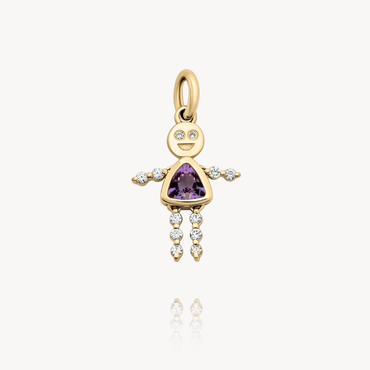 Kids Birthstone Charm Necklace in 14K Yellow Gold | Audry Rose