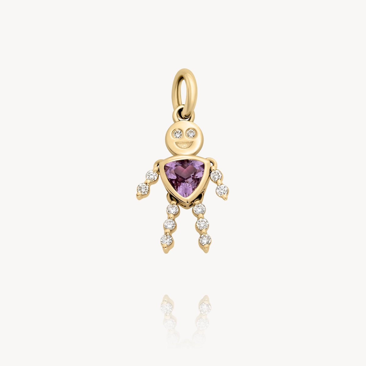 Kids Birthstone Charm Necklace in 14K Yellow Gold | Audry Rose