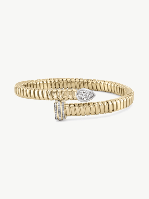 Gold Pear Coil Cuff