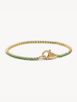 Gemstone Tennis Lock Bracelet