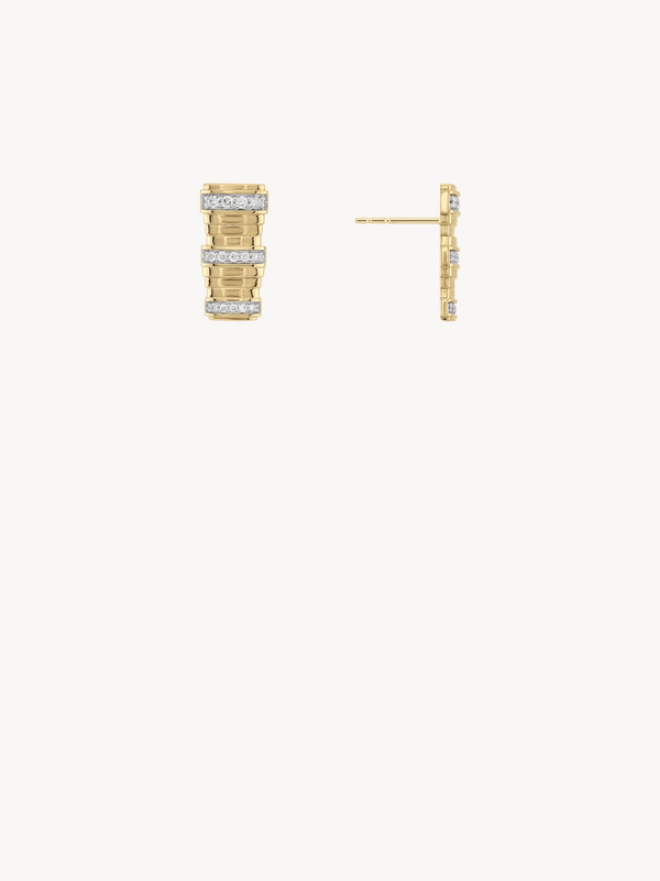 Diamond Pillar Earrings