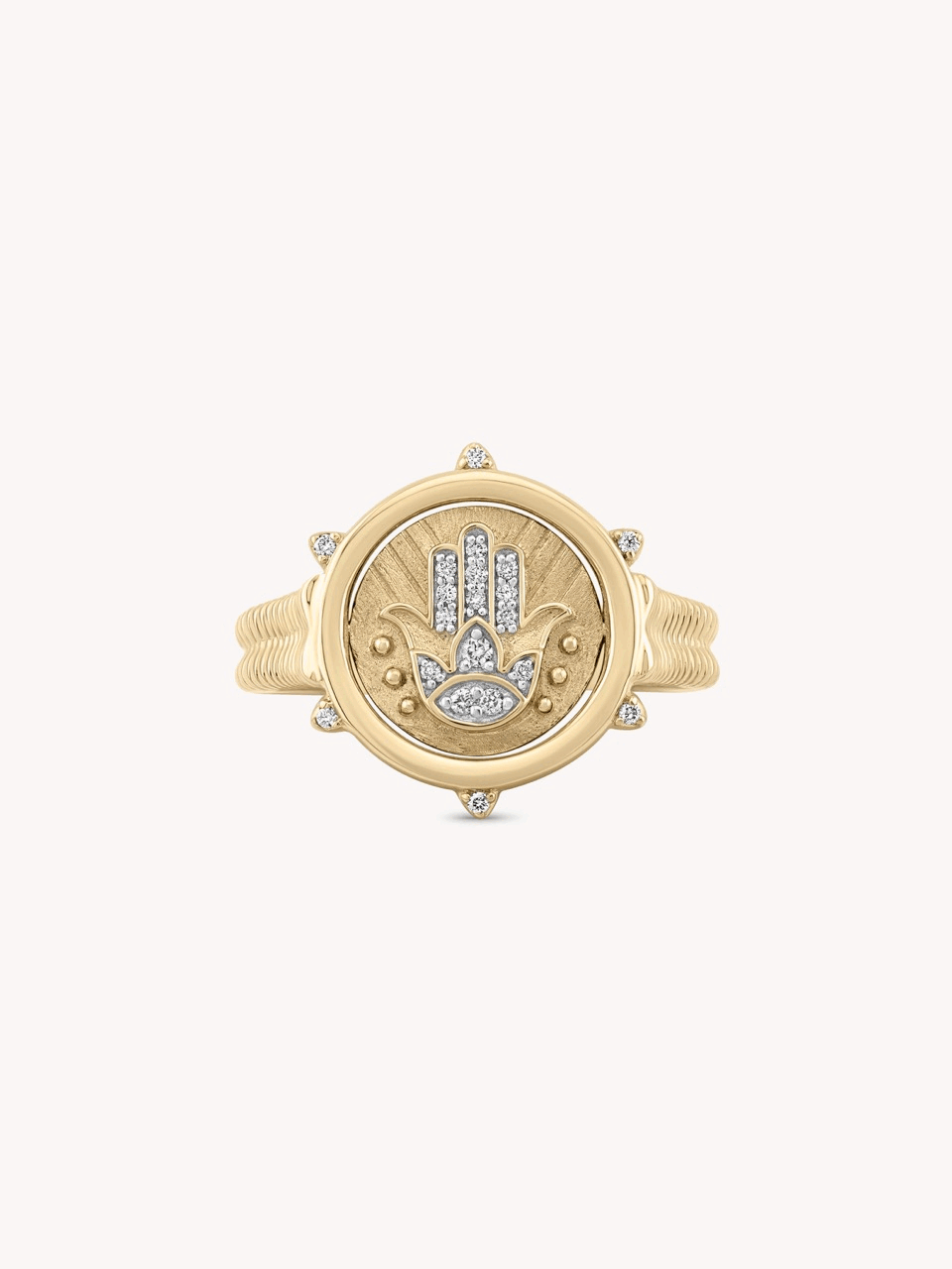 Hamsa Evil Eye Double Sided Flip Ring