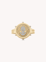 Hamsa and Evil Eye Double Sided Flip Ring