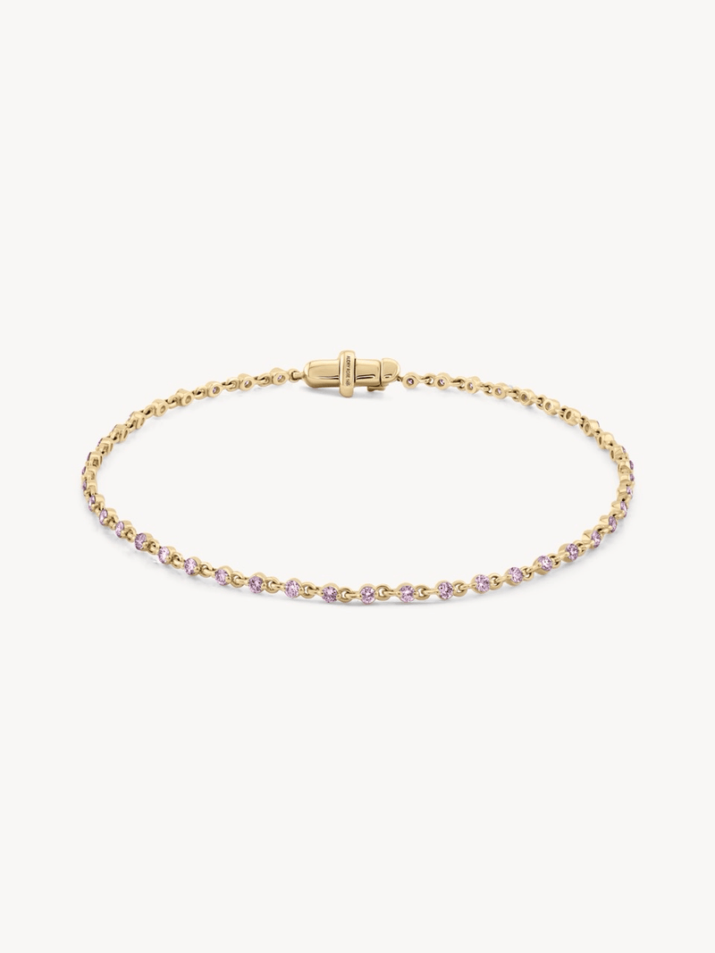 Wrapped in Pink Sapphires Bracelet