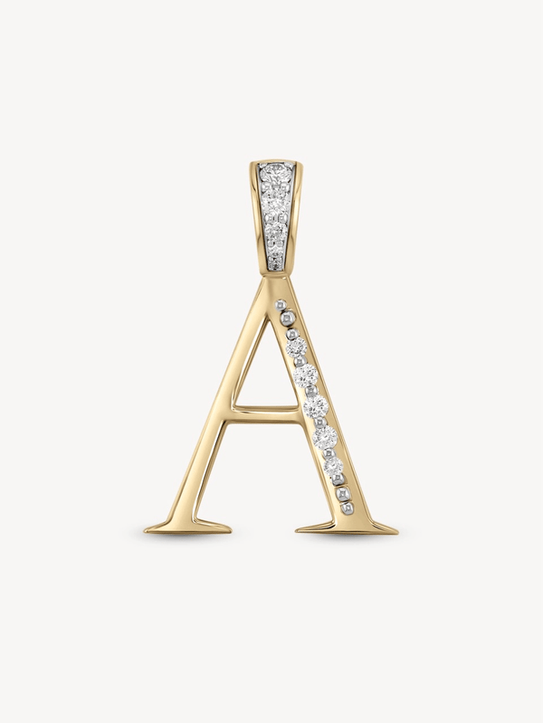 Diamond Initial Pendants