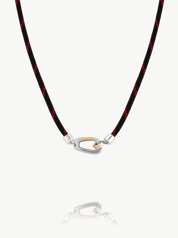 Mixed Metal Carabiner Necklace