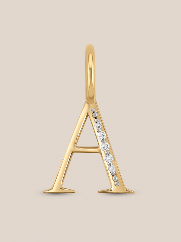 Diamond Initial Pendants