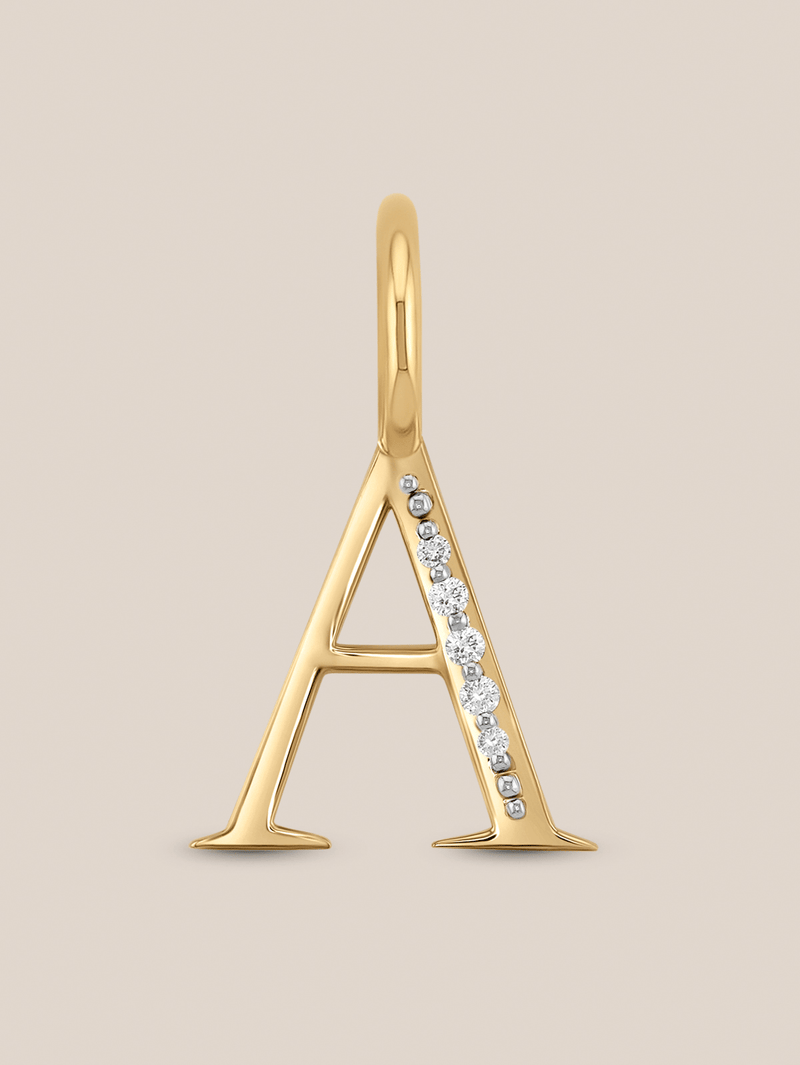 Diamond Initial Pendants