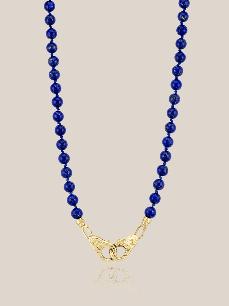 Beaded Double Lock Necklace