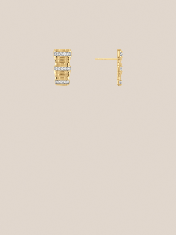 Diamond Pillar Earrings