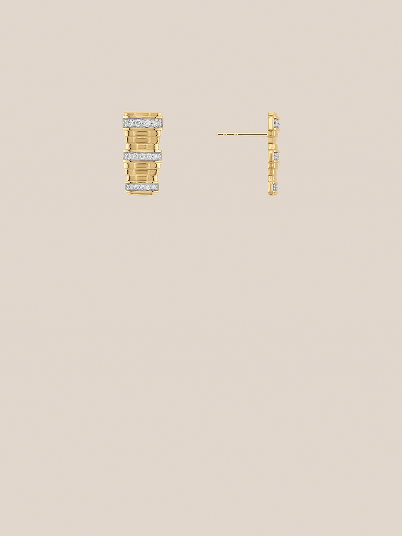 Diamond Pillar Earrings