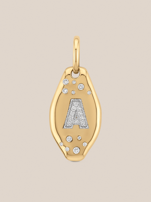 Initial Skipping Stone Pendant
