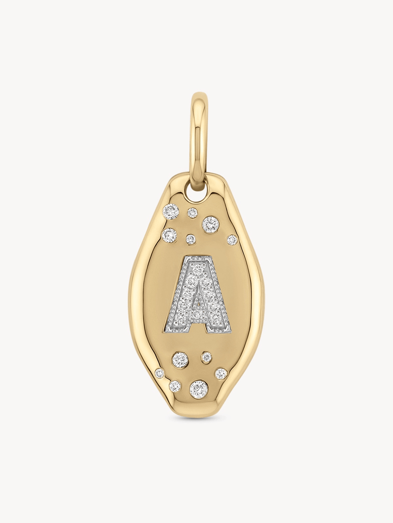 Initial Skipping Stone Pendant