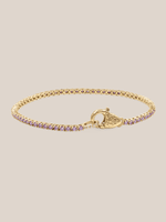 Gemstone Tennis Lock Bracelet