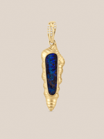 Boulder Opal Conch Pendant - OOAK