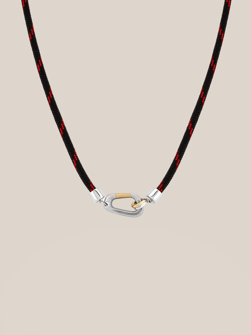 Mixed Metal Carabiner Necklace