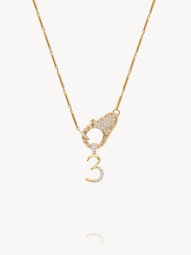 Diamond Number Pendants