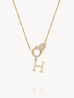 Diamond Initial Pendants