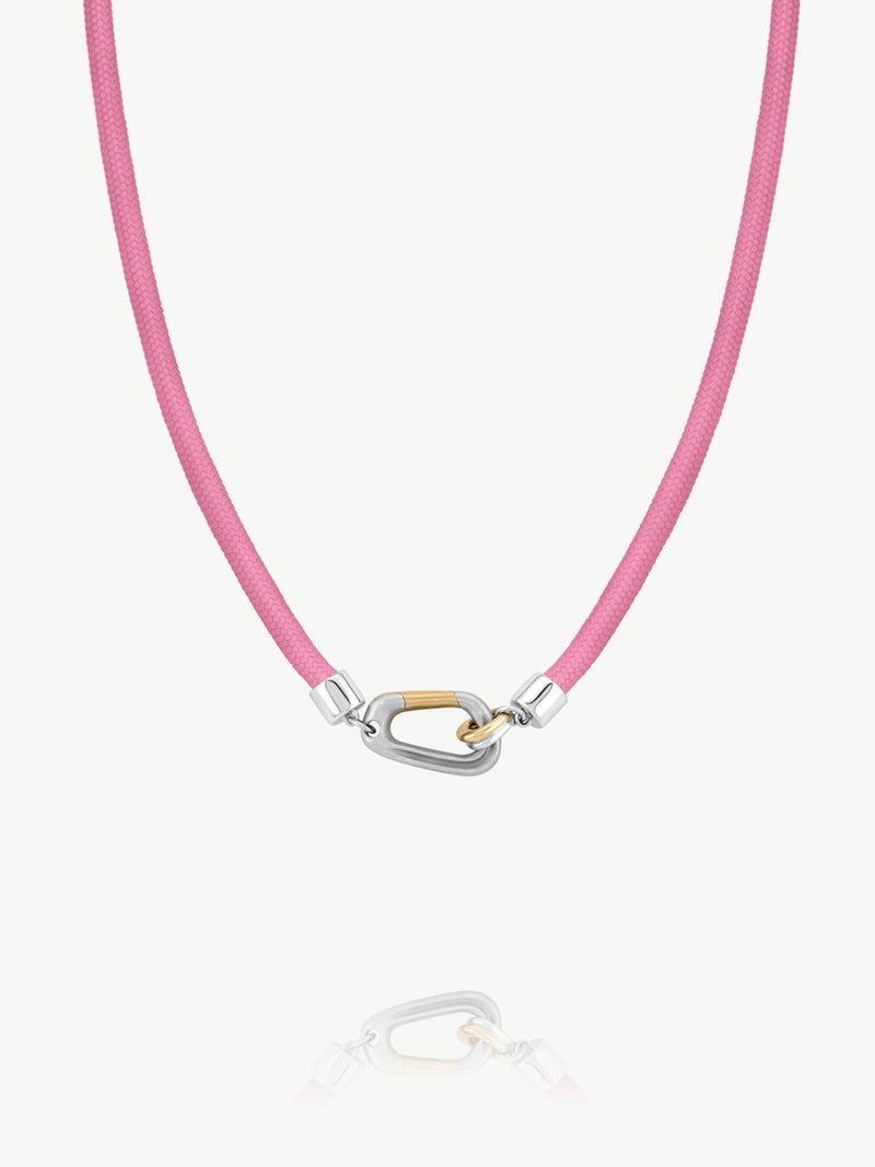 Mixed Metal Carabiner Necklace
