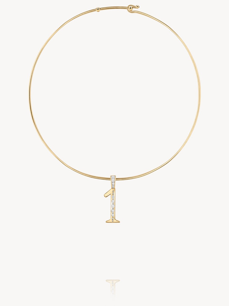 Diamond Number Pendants