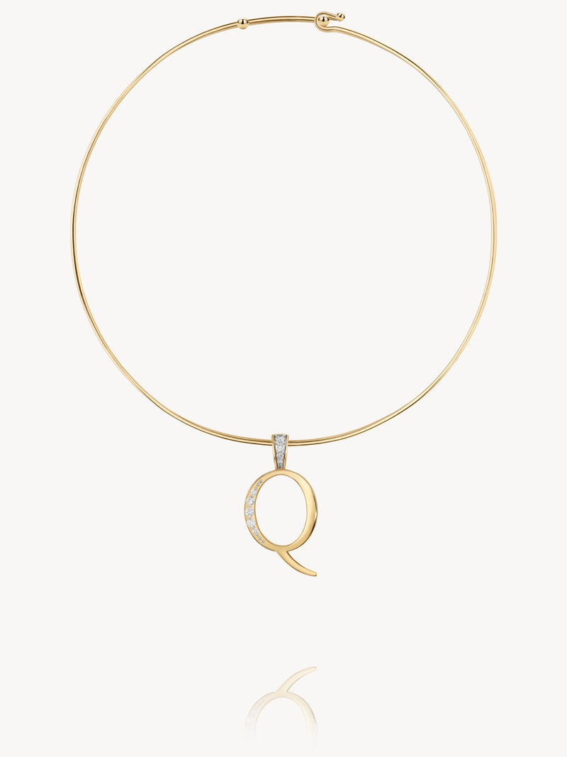 Diamond Initial Pendants