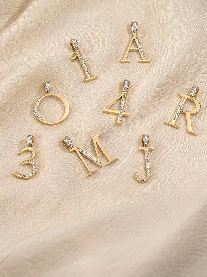 Diamond Number Pendants