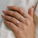 Starry Cushion Morganite Ring