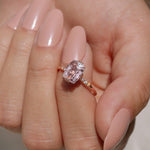 Starry Cushion Morganite Ring