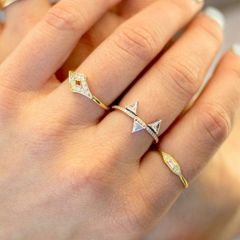 Tri Trillion Diamond Ring