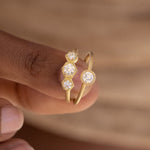 18k Brushed Bezel Diamond Solitaire Ring