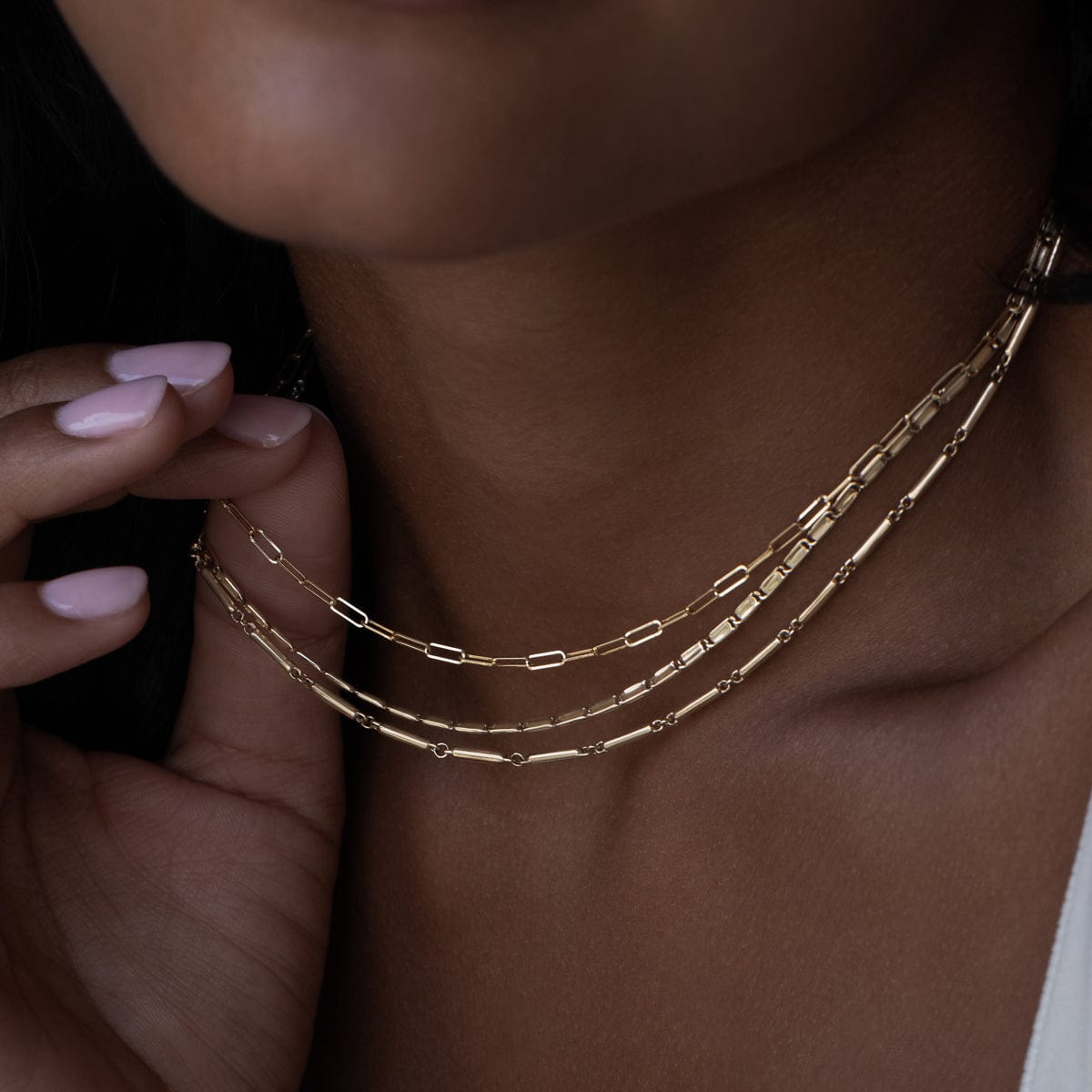 Paper Clip Chain in 14k Yellow Gold | Audry Rose
