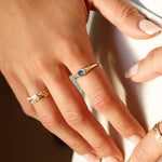 Starry Montana Sapphire Bezel Ring