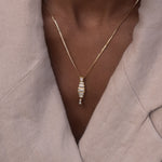 Diamond Baguette Stacked Necklace
