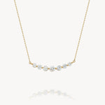 Floating White Diamond Necklace