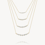 Floating White Diamond Necklace