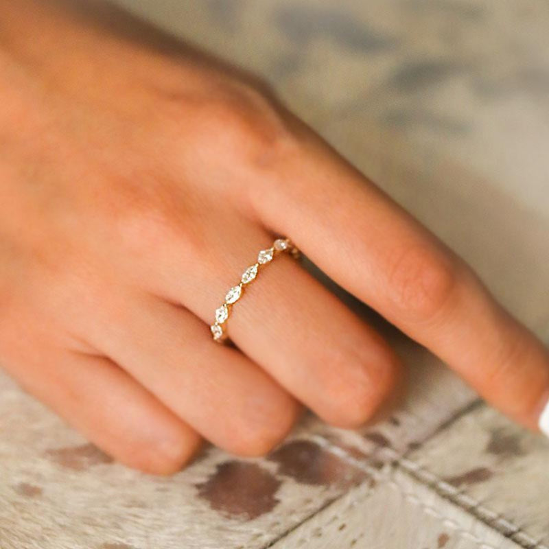 Brilliant Floating Round and Marquise Diamond Ring