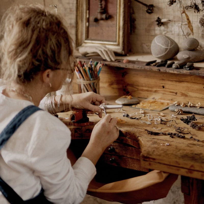 Green Ocean Sapphires Seaweed Ring